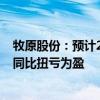牧原股份：預(yù)計(jì)2024年前三季度凈利潤100億元–110億元 同比扭虧為盈