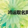 鴻運取名網(wǎng)手機版（取名網(wǎng)鴻運測名）