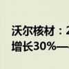 沃爾核材：2024年前三季度凈利潤預(yù)計(jì)同比增長30%—40%