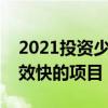 2021投資少賺錢快的項目有哪些（投資少見效快的項目）
