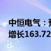 中恒電氣：預(yù)計(jì)2024年前三季度凈利潤(rùn)同比增長(zhǎng)163.72%-183.49%