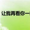 讓我再看你一眼是什么歌（讓我再看你一眼）