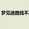 夢(mèng)見迷路找不到回去的路（找不到回去的路）
