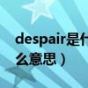 despair是什么意思英語(yǔ)翻譯（despair是什么意思）