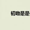 初吻是是什么感覺（初吻什么感覺）